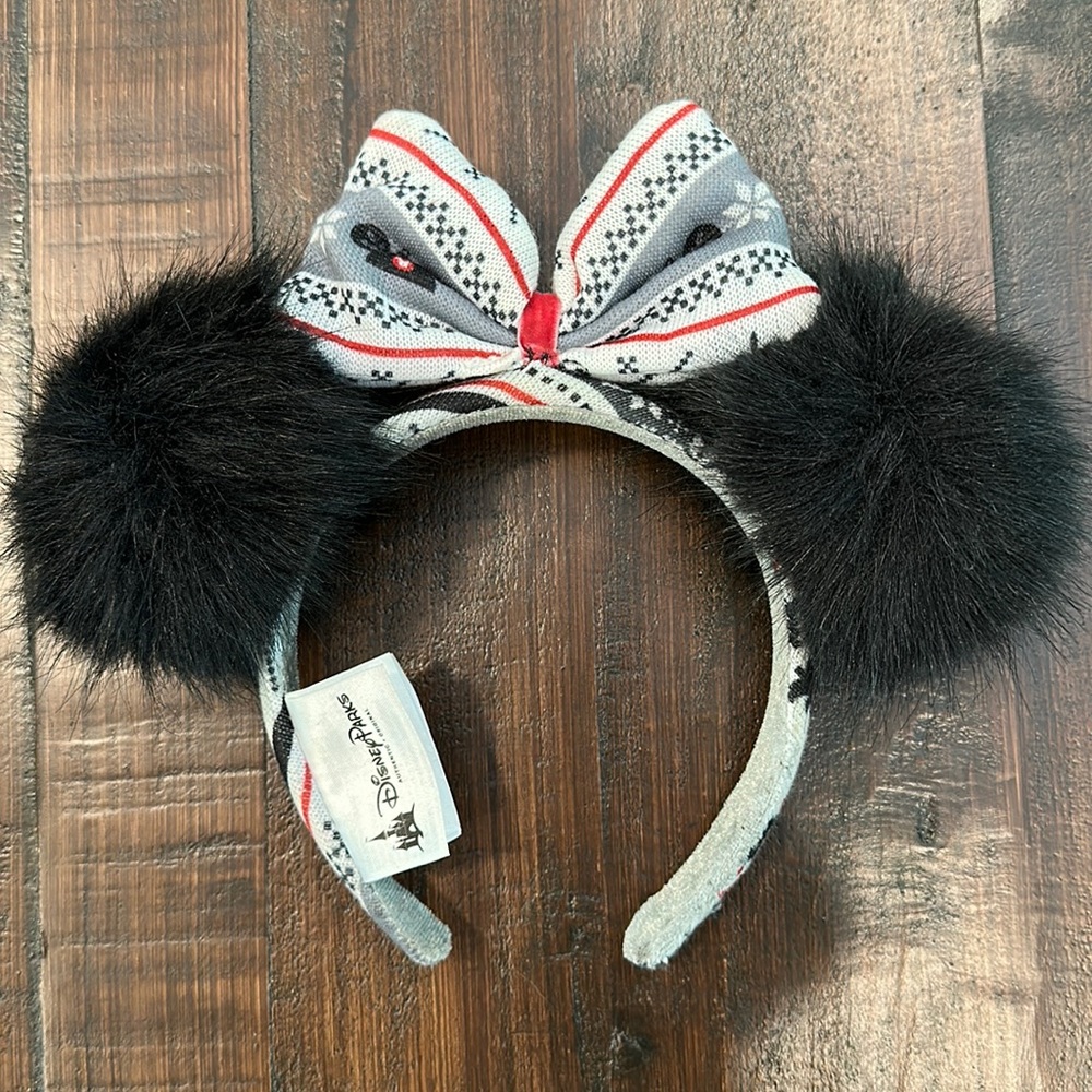 Disney Parks Mickey Ears- Ugly Christmas Sweater Pom Pom Ears